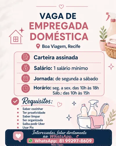 Vaga Empregada doméstica