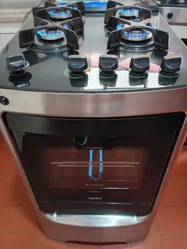 Fogão Consul Inox Glass ( ENTREGO)