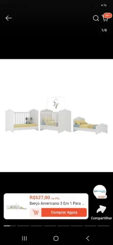 berço 3x1 + kit berço