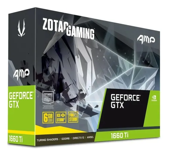 Placa de Vídeo Zotac NVIDIA GeForce GTX 1660 Ti AMP 6GB, GDDR6 - ZT-T16610D-10M