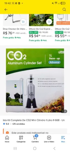 Kit co2 aquario