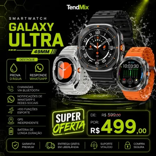 RELOGIO GALAXY UTRA SMARTWATCH A PROVA DE AGUA