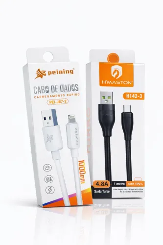 KIT 2 CABOS - escolha 2 (iPhone, Tipo C, Micro USB) R$ 20,00 | Entrega no mesmo dia