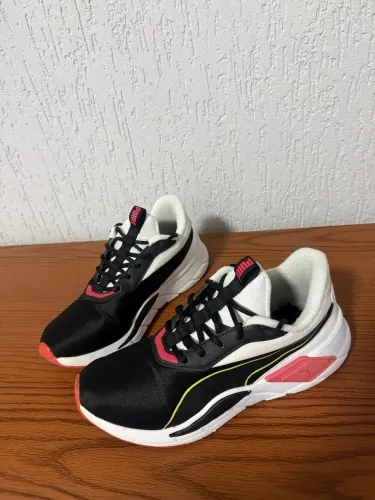 Tênis puma lux Bpd wn?s preto e branco feminino academia corrida esportivo