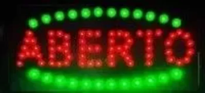 Placa LED aberto