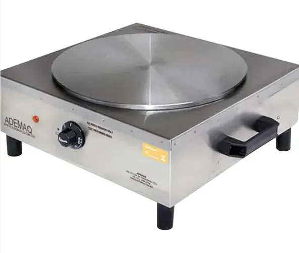 Crepeira, Panquequeira, Tapioca e Chapa elétrica profissional 220v, em INOX, marca Ademaq