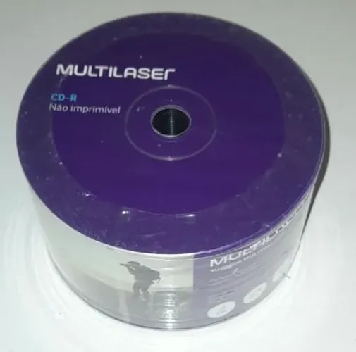 CDR Multilaser700mb 80min 52x Tubo com 50 CD não imprimivel