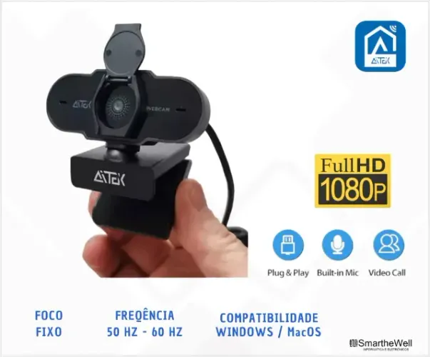 Webcam USB Full HD 1080P