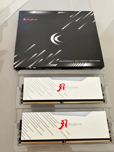 Kit 32gb ddr5 6400mhz CL32 RGB Brancas - chips Hynix A-Die