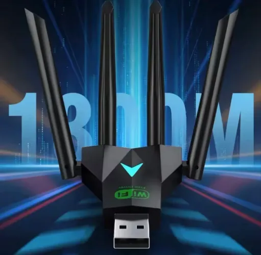 Adaptador Wi-Fi USB 3.0 1200Mbps com 4 Antenas