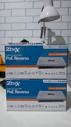 Switch 8 portas PoE Reverso