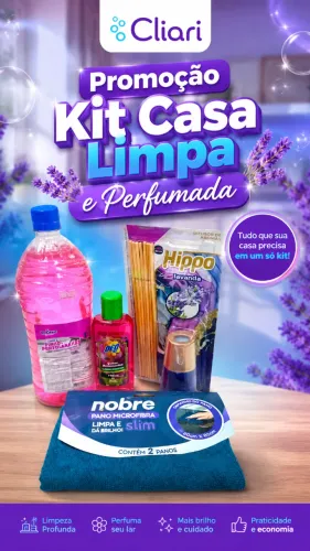 Kit Casa limpa e Perfumada produtos de limpeza