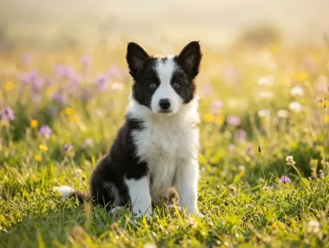 Border collie filhote inteligente e saudavel