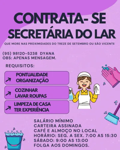 CONTRATA-SE DOMÉSTICA