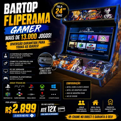 Fliperama bartop completo 
