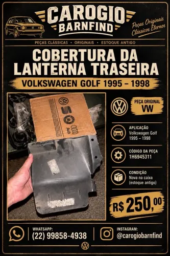 Cobertura Lanterna Traseira Golf 95 a 98 Original Vw Nova Na Caixa Estoque Antigo