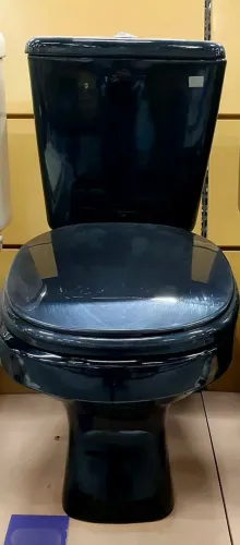 Bacia Sanitária Preta com Caixa Acoplada
