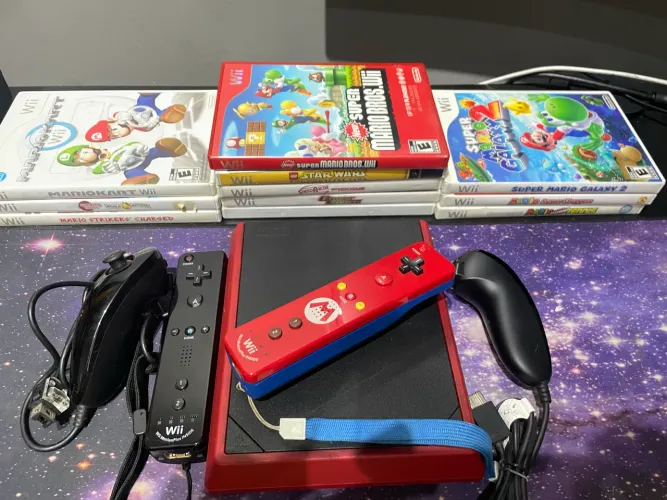 Nintendo Wii Mini Edição Mario Kart RARO + 11 Jogos TOP