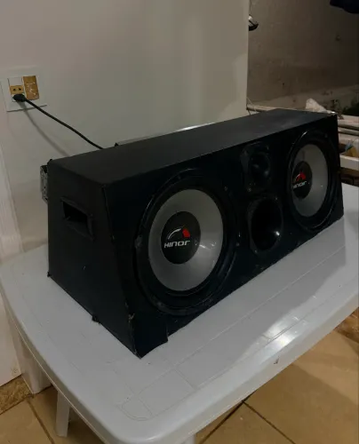 CAIXA DE SOM AUTOMOTIVA COMPLETA - HINOR 15? + PIONEER BLUETOOTH