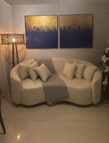 Sofá orgânico em Linho - 2,20