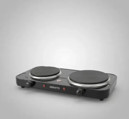 Fogão Elétrico Cooktop Automático 2 Bocas Portátil Cor Preto (Usado)