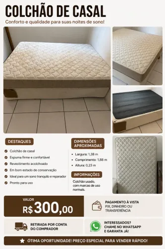 Box e Colchão de Casal