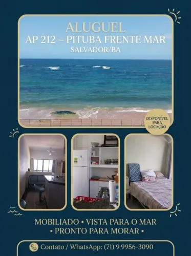 Apartamento tipo Studio Mobiliado Frente Mar na Pituba - Pronto para Morar!