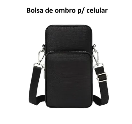 Bolsa transversal para celular, bolsa de ombro pequena com vários bolsos, celular etc