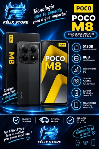 Pocophone M8 5G 512 Gigabytes 8GB Memória RAM Fazemos Entregas