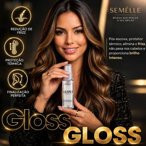 Gloss com silicone - Reparador de pontas capilares