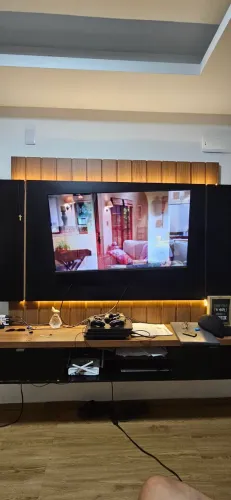 Painel tv até 55 pol com bancada ilusion 