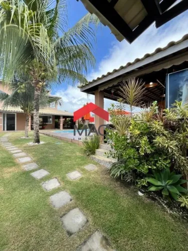 Casa para Venda em Camaçari, Jauá (Abrantes), 4 dormitórios, 4 suítes, 7 banheiros, 1 vaga