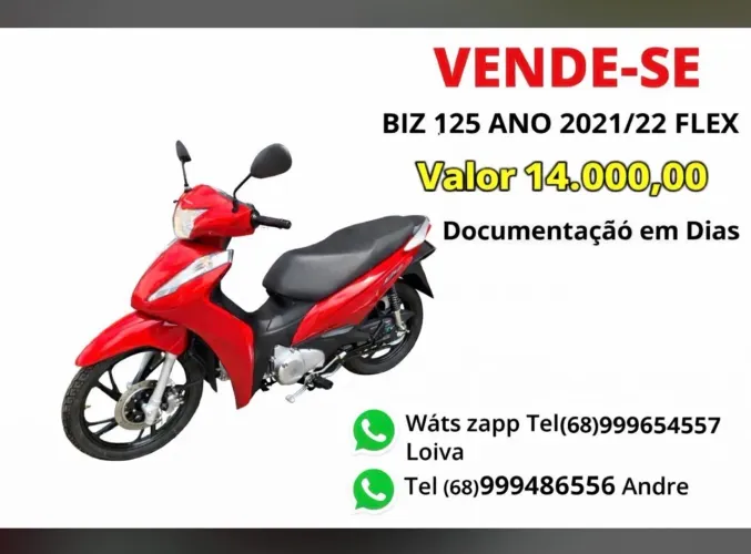Vende-se moto biz 125 flex