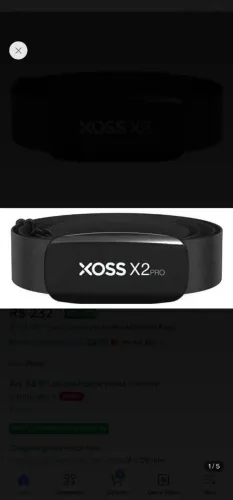 Cinta De Frequência Cardíaca Xoss X2 Pro Recarregável 5.0