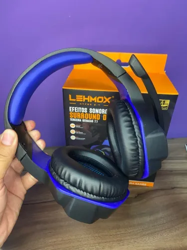 Headset Gamer sem Fio Led RGB Lehmox LEF-1032A