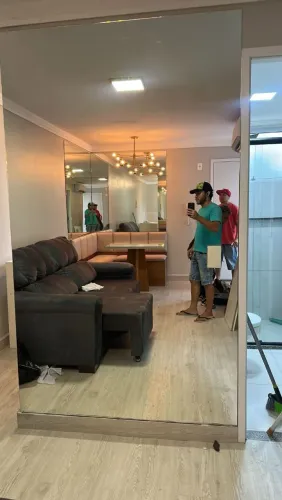 Espelhos sob medidas normal jateado orgânico 