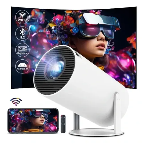Projetor HY300 FHD Portátil Com Wi-fi Cor Branco