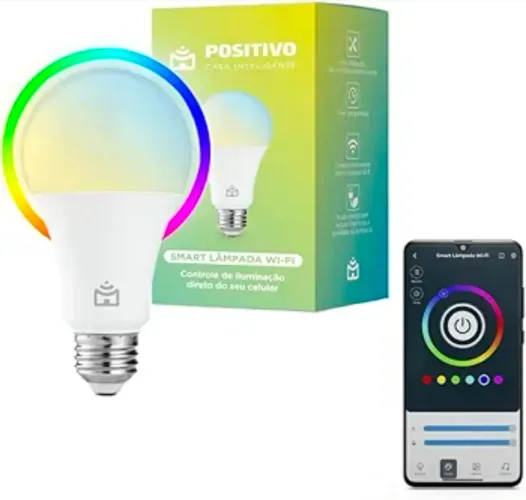 Lâmpada Smart Positivo compatível Alexa e Google Home