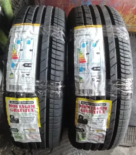 Vendo 2 Pneus*DUNLOP*( Aro 15 ) Numeração: ( 195 / 60R / 15 - 88V TL - SP SPORT FM800 ).