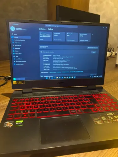 Notebook gamer Acer Nitro 5 Ryzen 5 24GB RAM