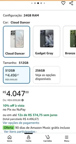 Celular Edge 70 512gb 24gb