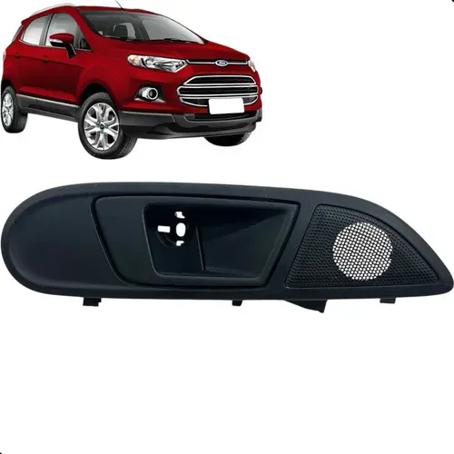 Maçaneta Porta Dianteira Direita Ecosport 2014 A 2017 Preto Dianteira