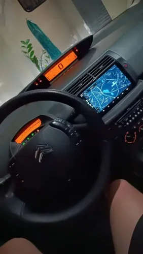 Central Multimídia Citroen C4 - Android Nativo e Carplay sem fios - Moldura e Camera de Ré