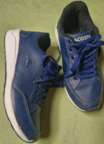Tenis masculino lacoste azul tamanho 38.