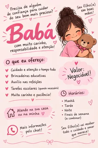 Precisa de alguém para cuidar do seus filhos ?