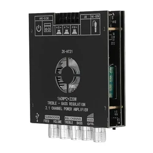 Amplificacor ZK HT21 160w x 2 mais 220w do sub - Total 540W RMS
