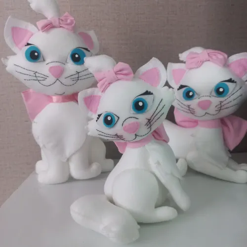 Trio gatinha Marie em feltro 