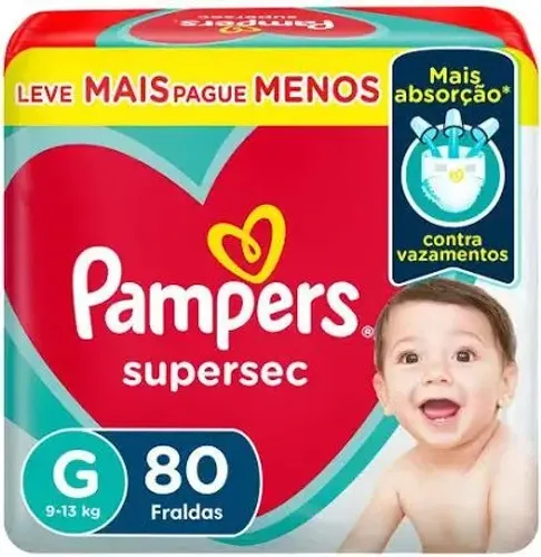 Fralda Pampres supersec PACOTÃO G, M e XXG