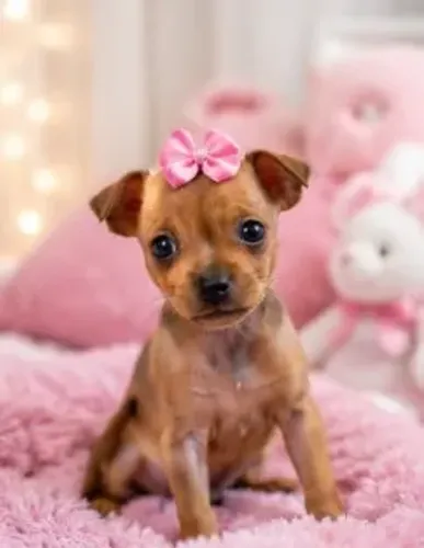 Cachorro filhote Pinscher/Pincher/Pinsher/Pintier companheiros, ativos e inteligentes