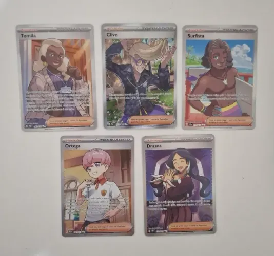 5x Treinadores Arte Alternada Raras Kit Pokémon Tcg
